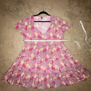 Floral Light Pink Flare Babydoll Dress ~ wild fable label from Target